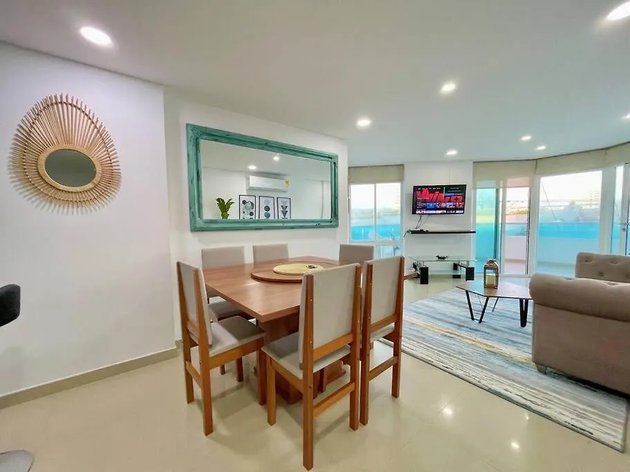 Apartamento Con Vista En El Laguito Frente A La Playa Daire Cartagena